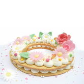 Fleurs de Rose Orange x6 et Feuilles Vertes x12 en Azyme - Florensuc